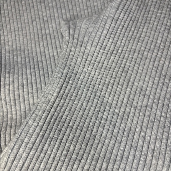 Aerie Light Gray Ribbed Lounge Pants - Picture 2 of 4